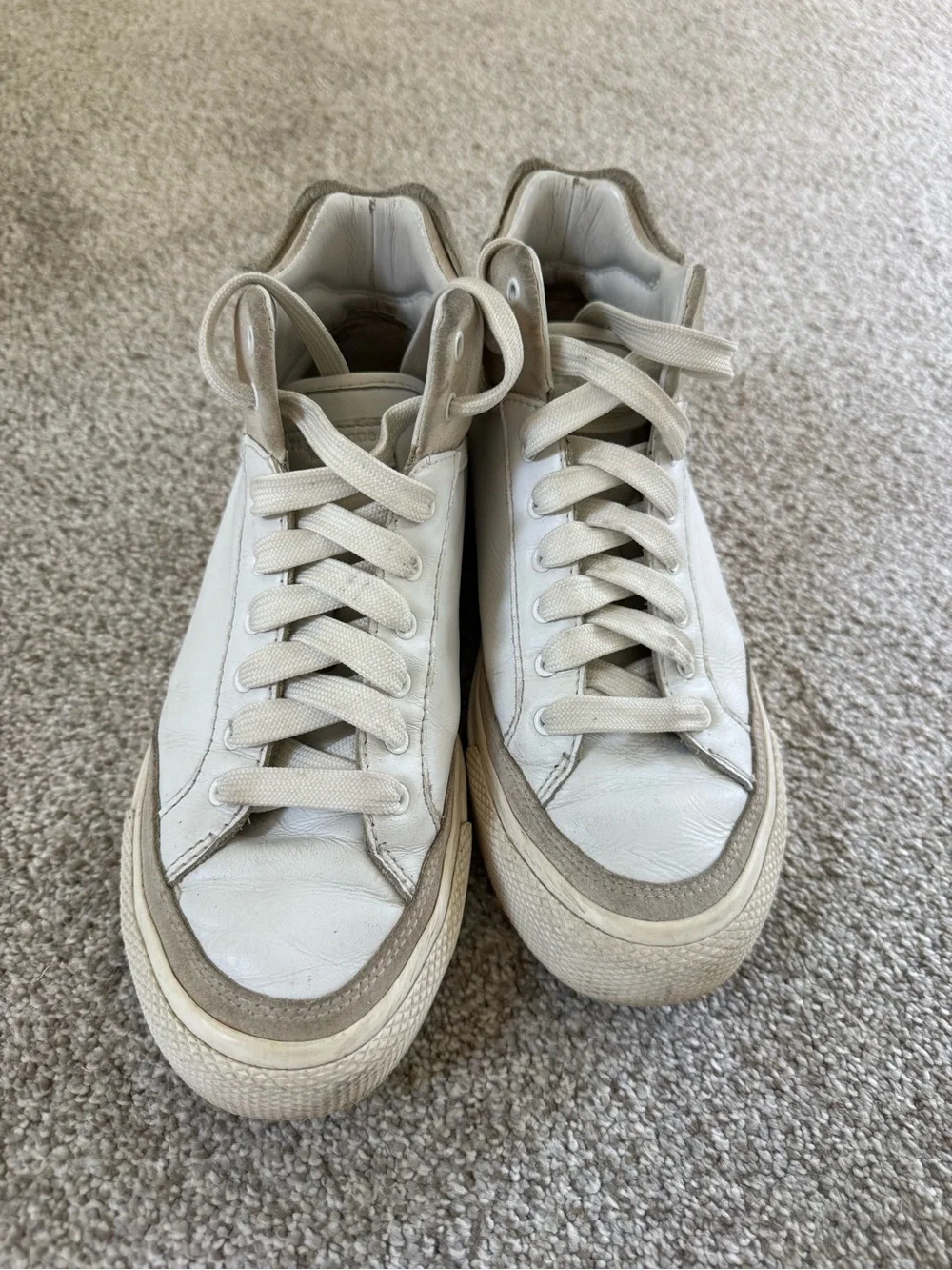 rag & bone RB Army High White with Beige Accents